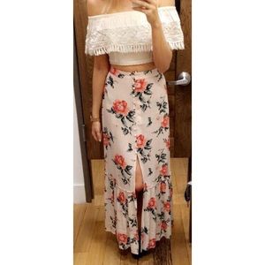 Floral maxi skirt